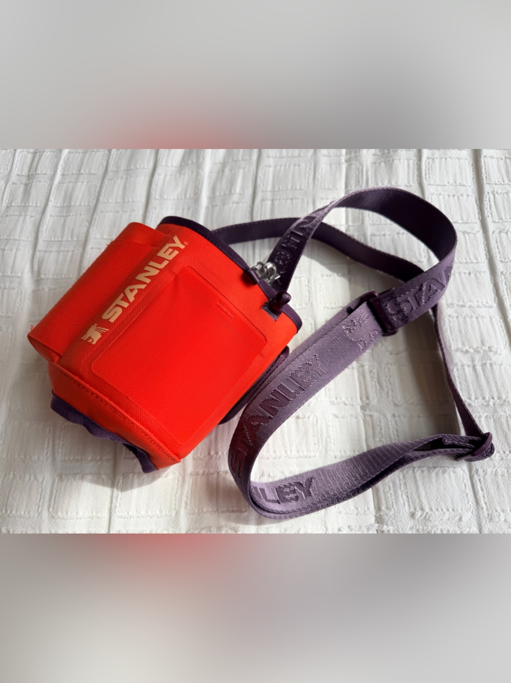 Stanley Crossbody Water Bottle Carrier Hands Free Orange Purple